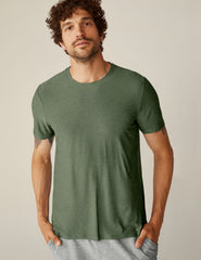 green mens short sleeve shirt.