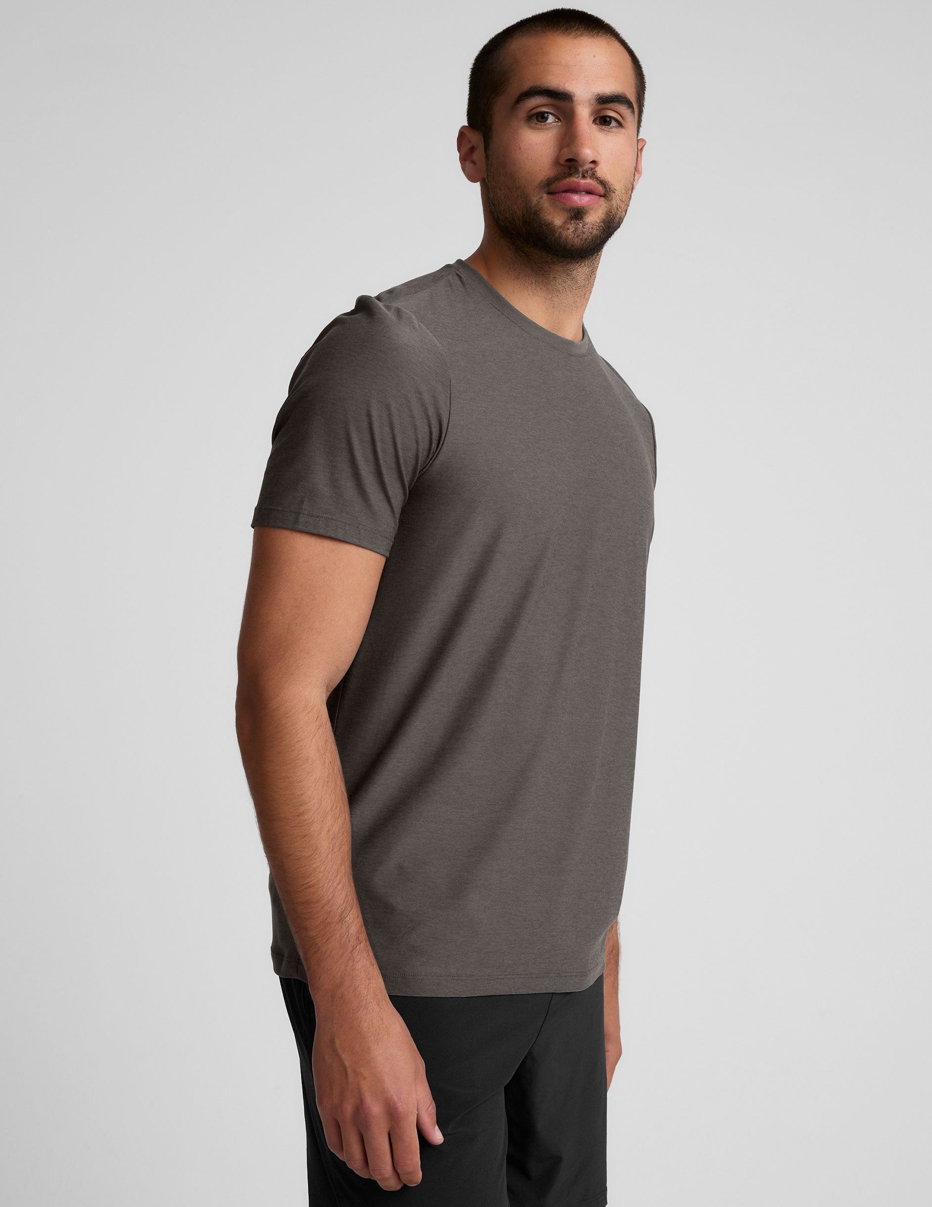 gray short sleeve men's t-shirt.