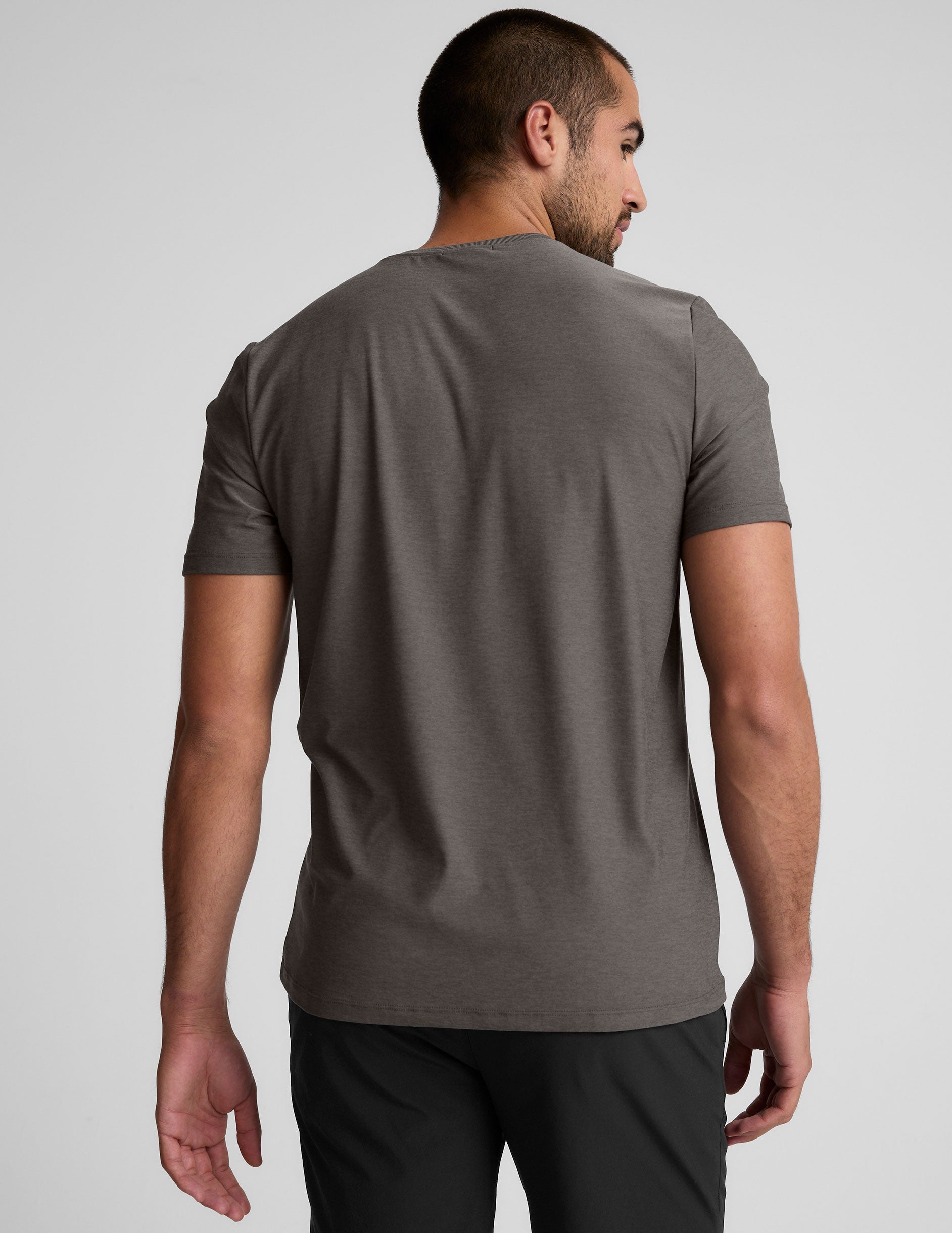 gray short sleeve men's t-shirt.