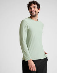 green men's long sleeve crew neck top.