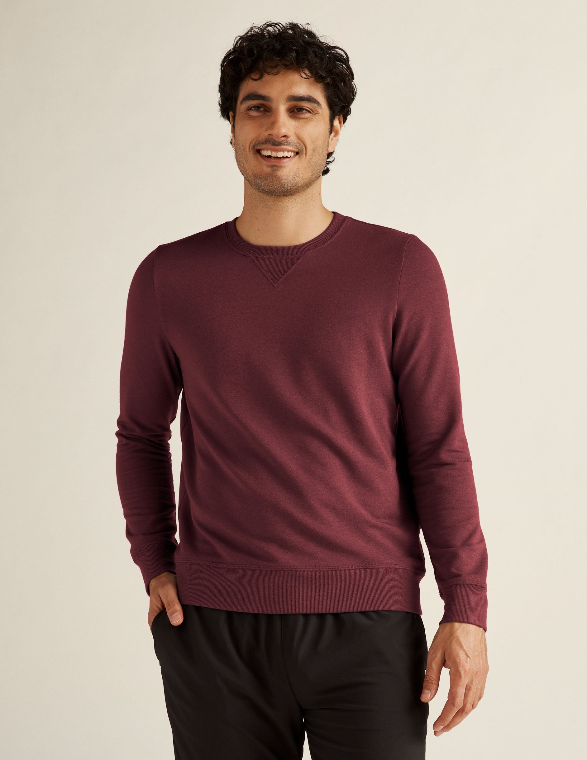 red long sleeve mens sweater.