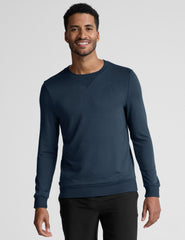 blue mens long sleeve pullover