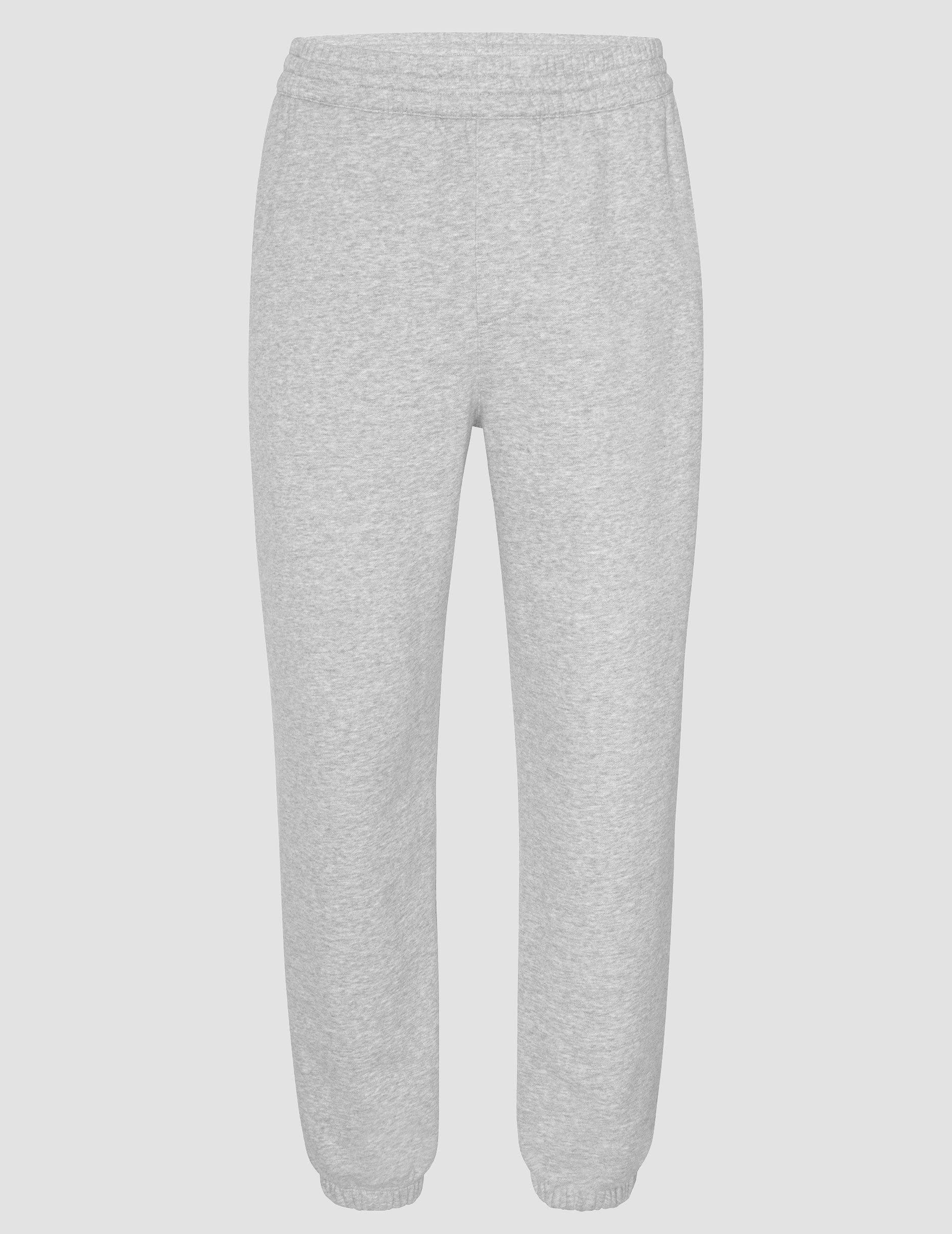 gray midi fleece joggers with pockets.