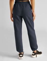 blue women's fleece joggers.