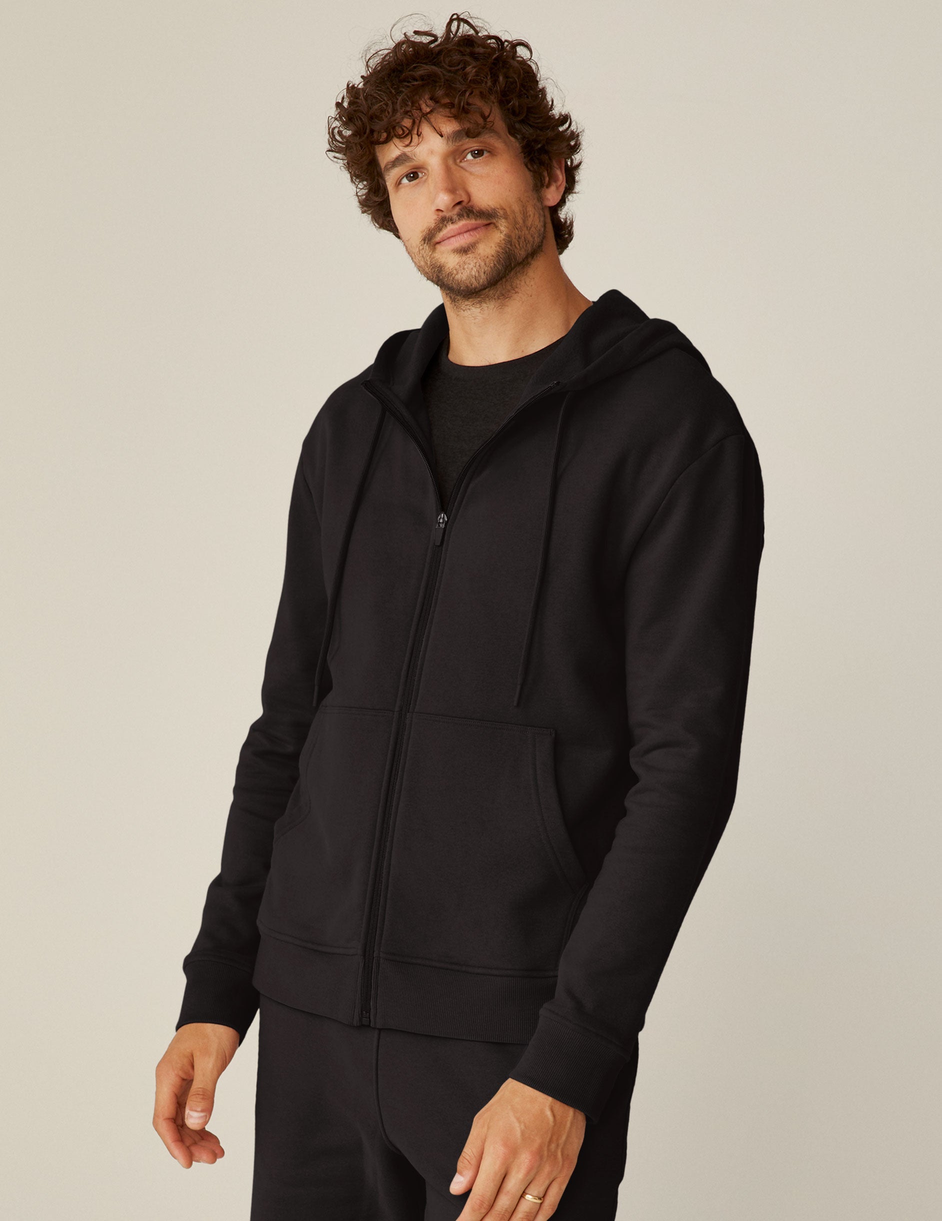 black men's zip-up hoodie.