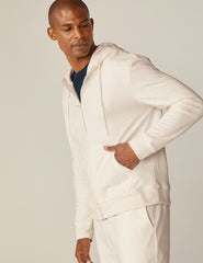 white men's zip-up hoodie.