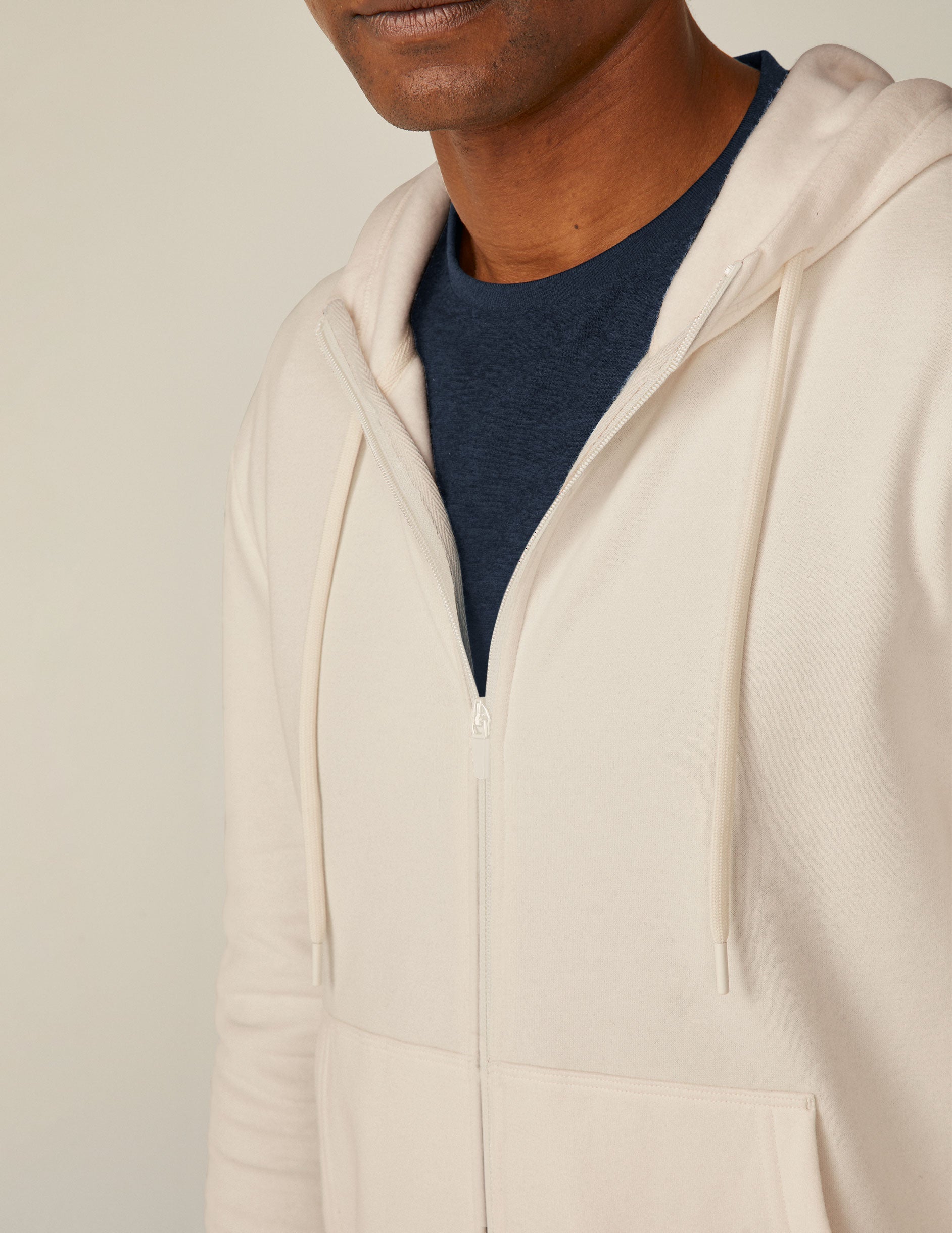 white men's zip-up hoodie.