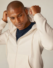 white men's zip-up hoodie.