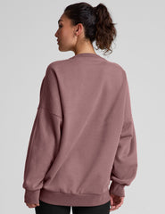 pink oversized crewneck sweatshirt.