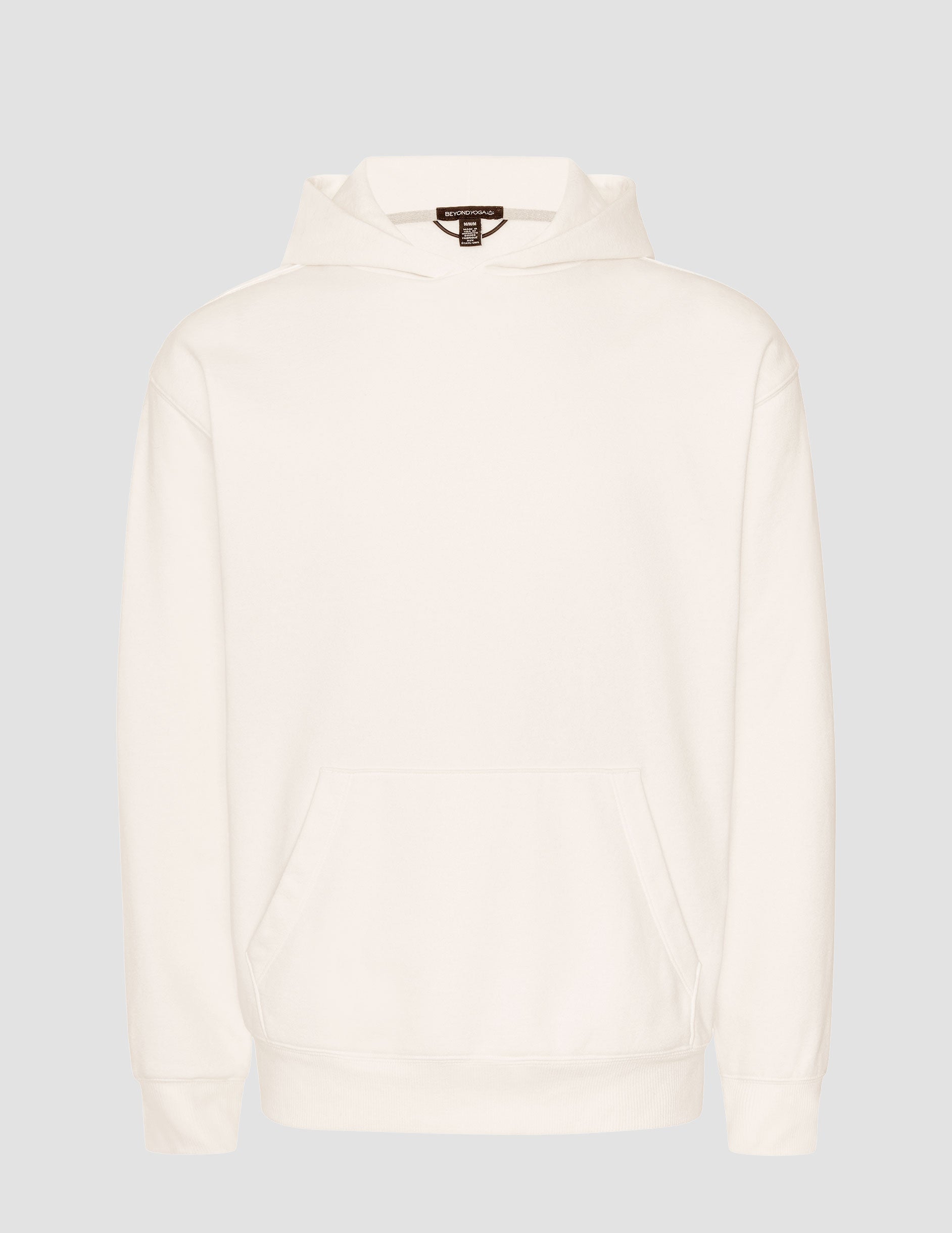 white men's fleece hoodie with a kangaroo pocket.