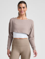 brown long sleeve shrug.