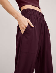 red pants with back and side pockets.