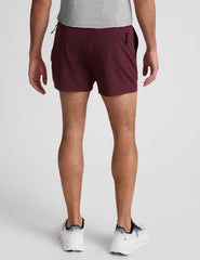 maroon men's 5" shorts on a plain background. 