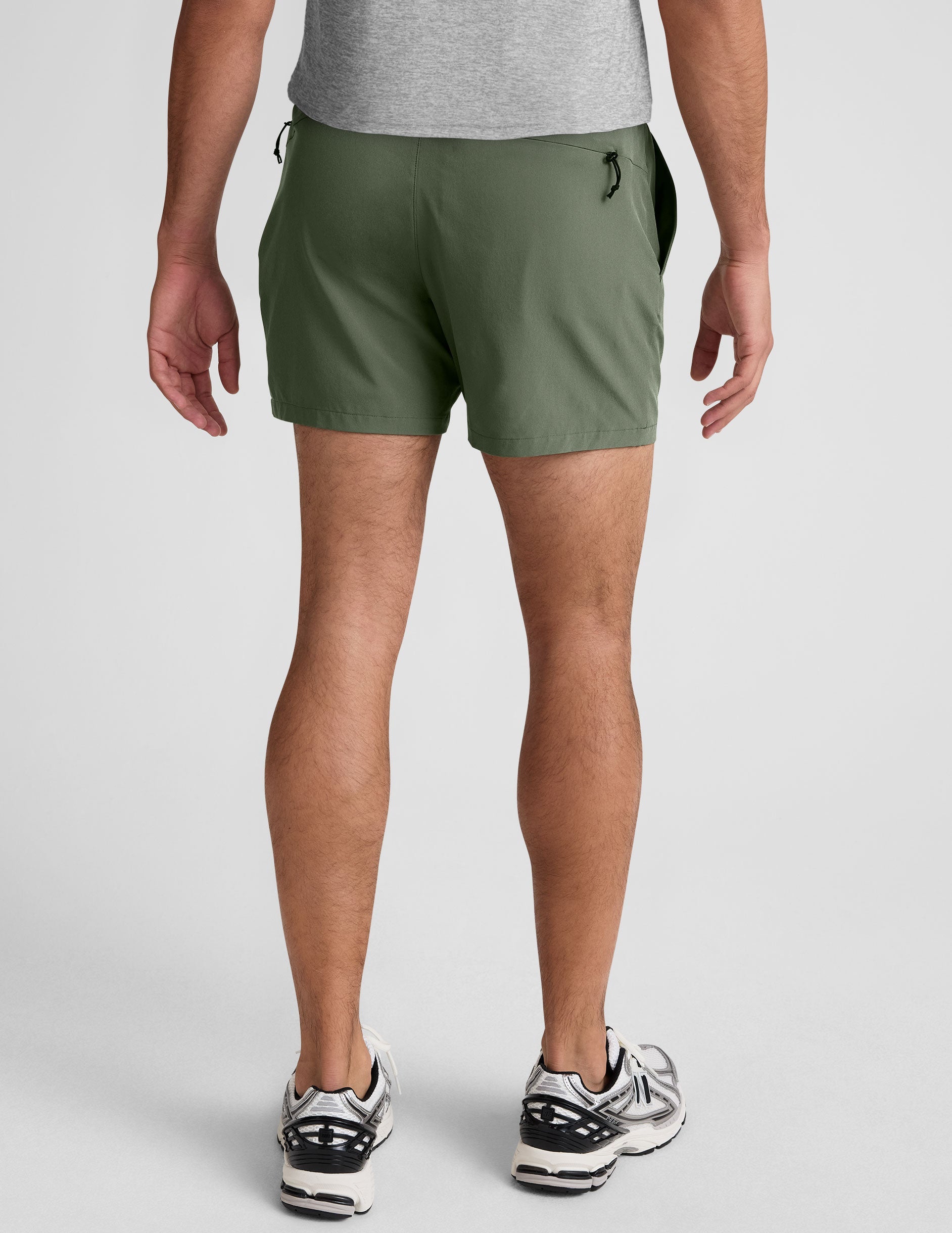 green men's 5" shorts on a plain background. 