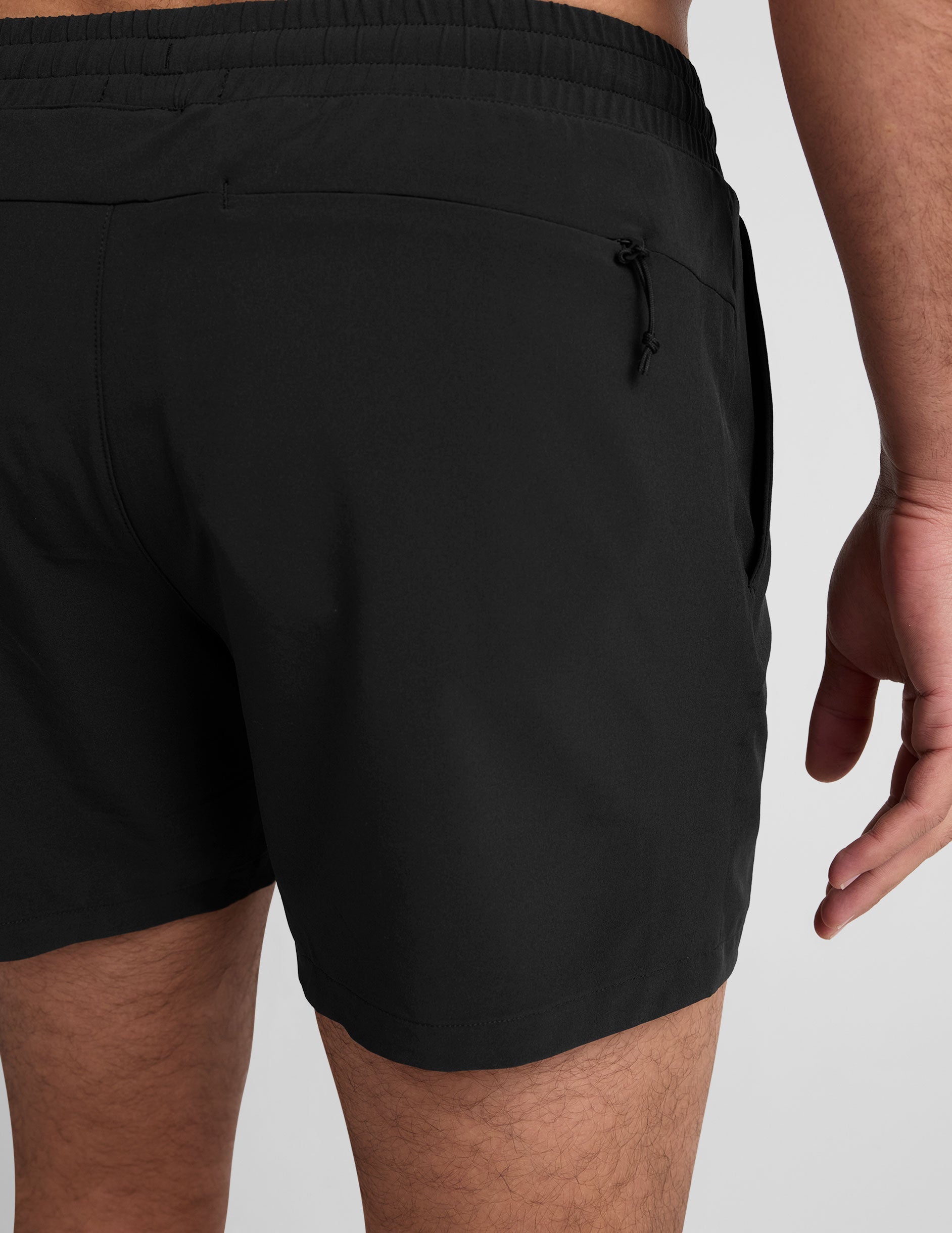 black 5" shorts on a plain background. 