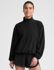black half zip pullover