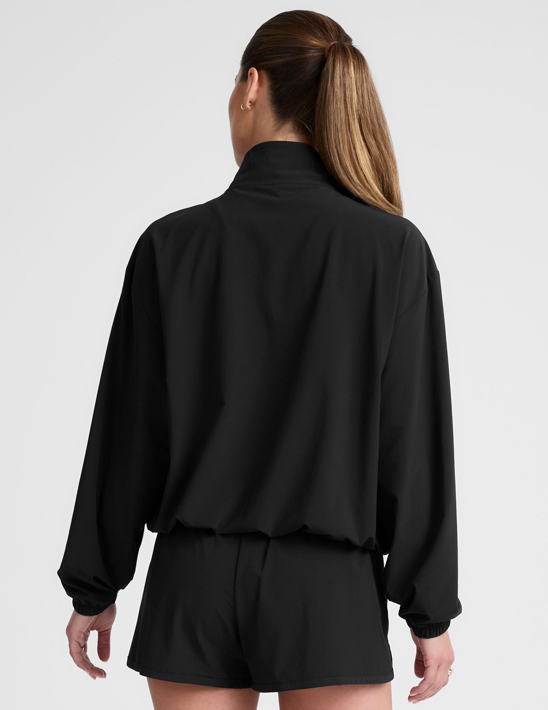 black half zip pullover