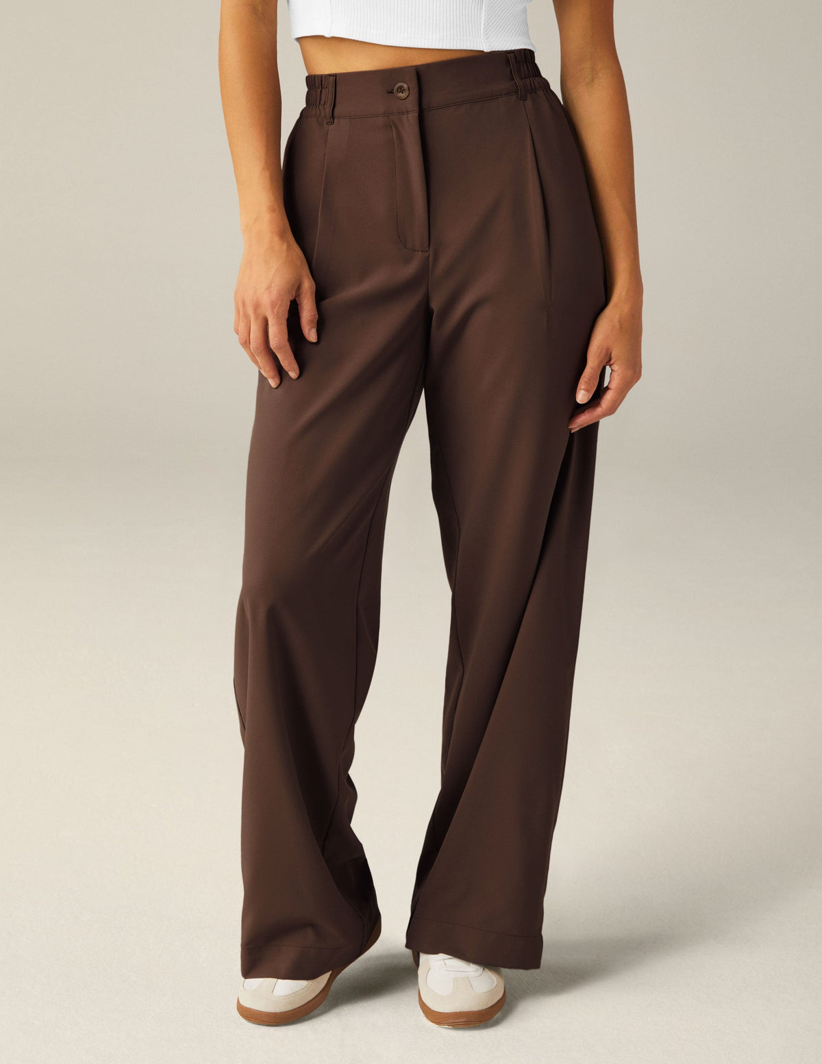 brown trouser pants with pockets.
