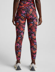 floral printed high-waisted midi length leggings.