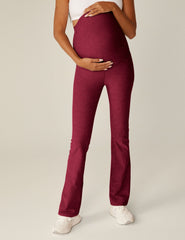 red maternity bootcut pants.