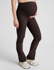 brown bootcut maternity pants.