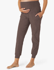 brown maternity joggers