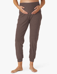 brown maternity joggers