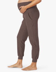 brown maternity joggers