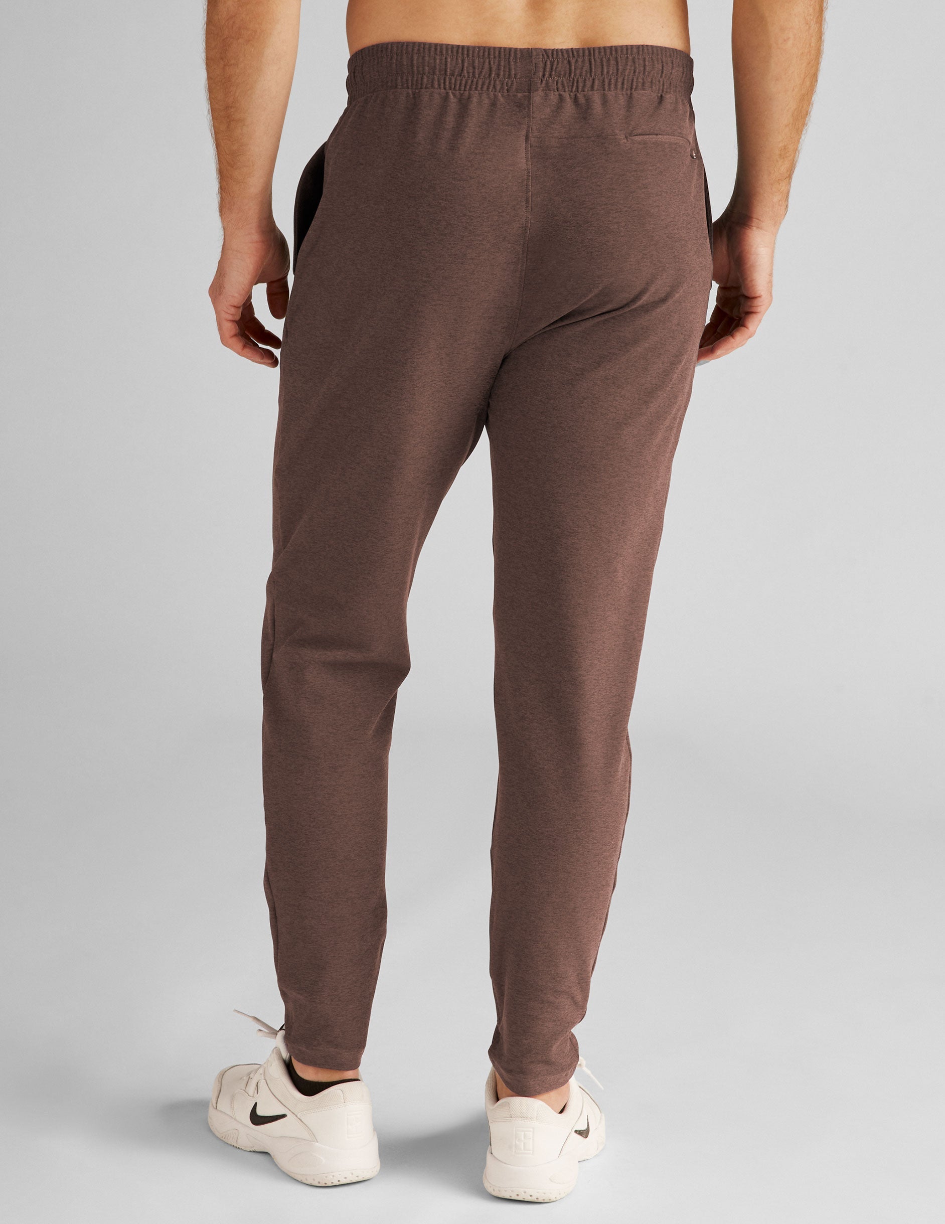 brown men's joggers.