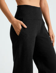 black high-waisted 29" inseam pants with pockets. 