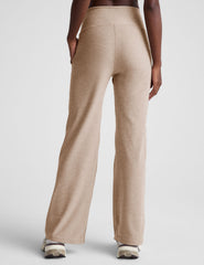 brown high-waisted pants with pockets.