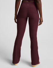 red mid-rise bootcut pant.