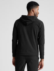 black zip up hoodie