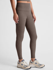 brown high-waisted midi leggings.