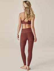 red midi length leggings