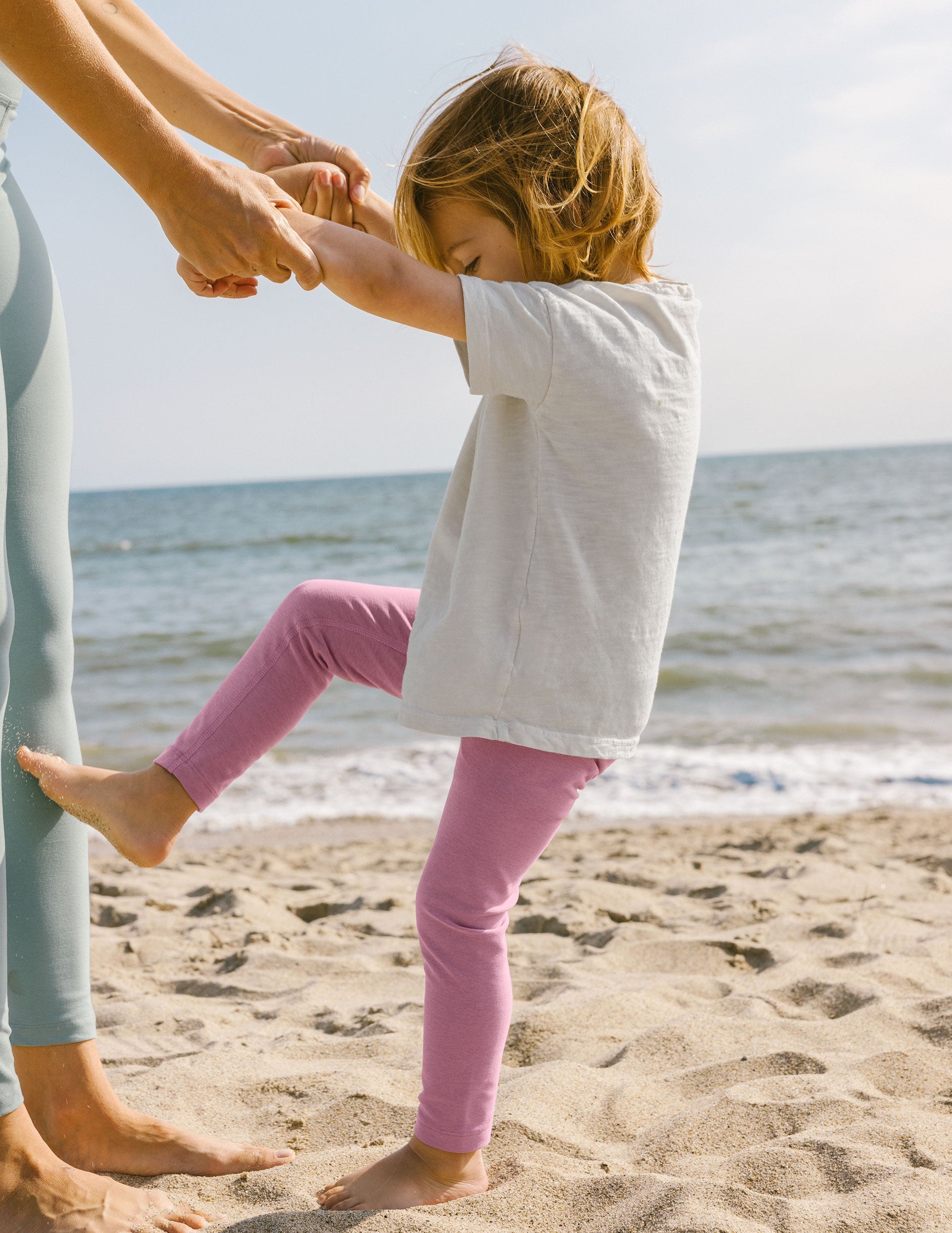 pink toddler leggings