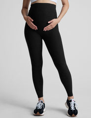 black maternity midi length leggings.