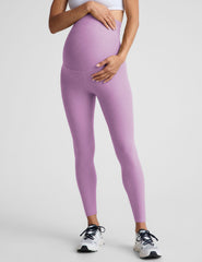 purple maternity midi leggings