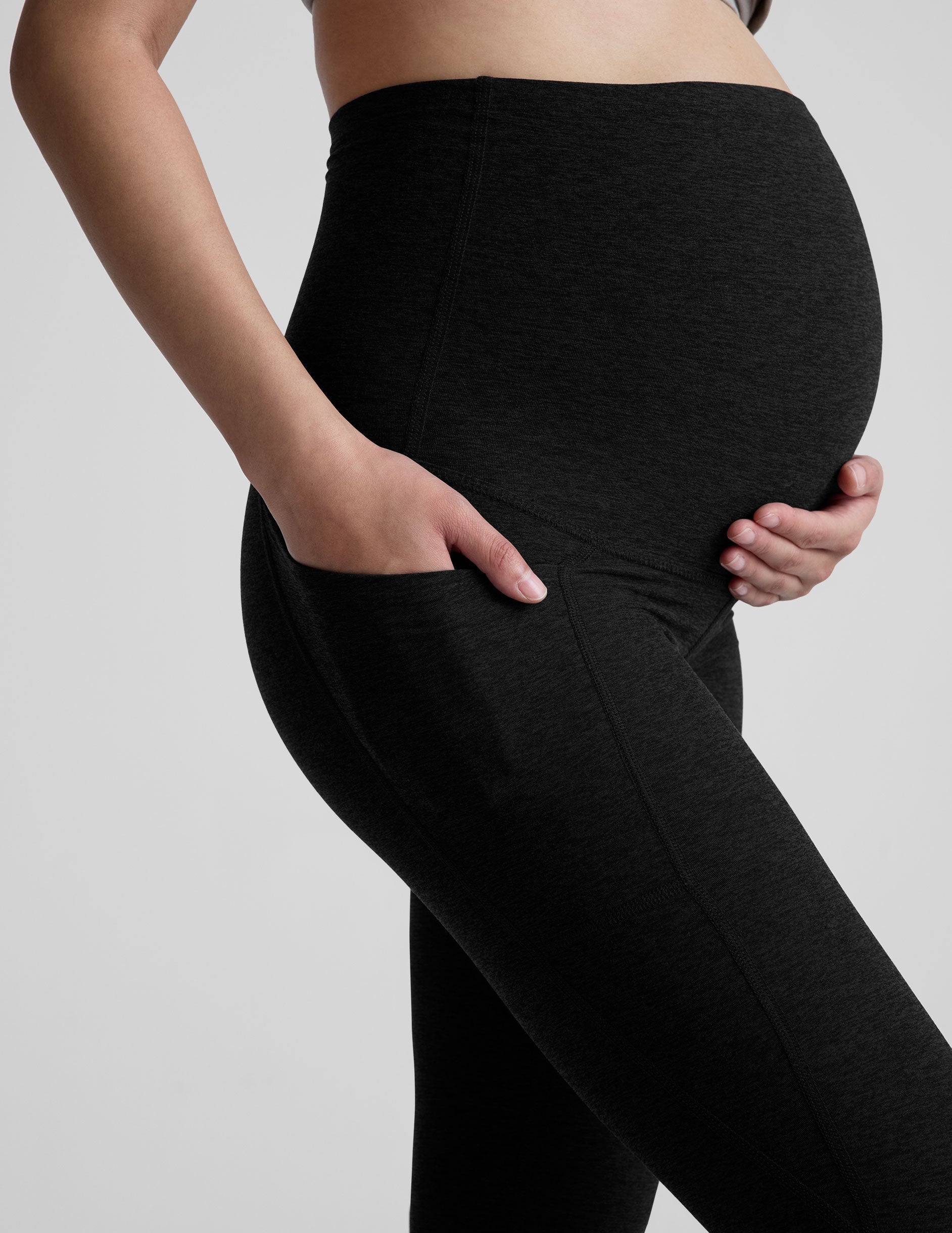 black maternity midi legging
