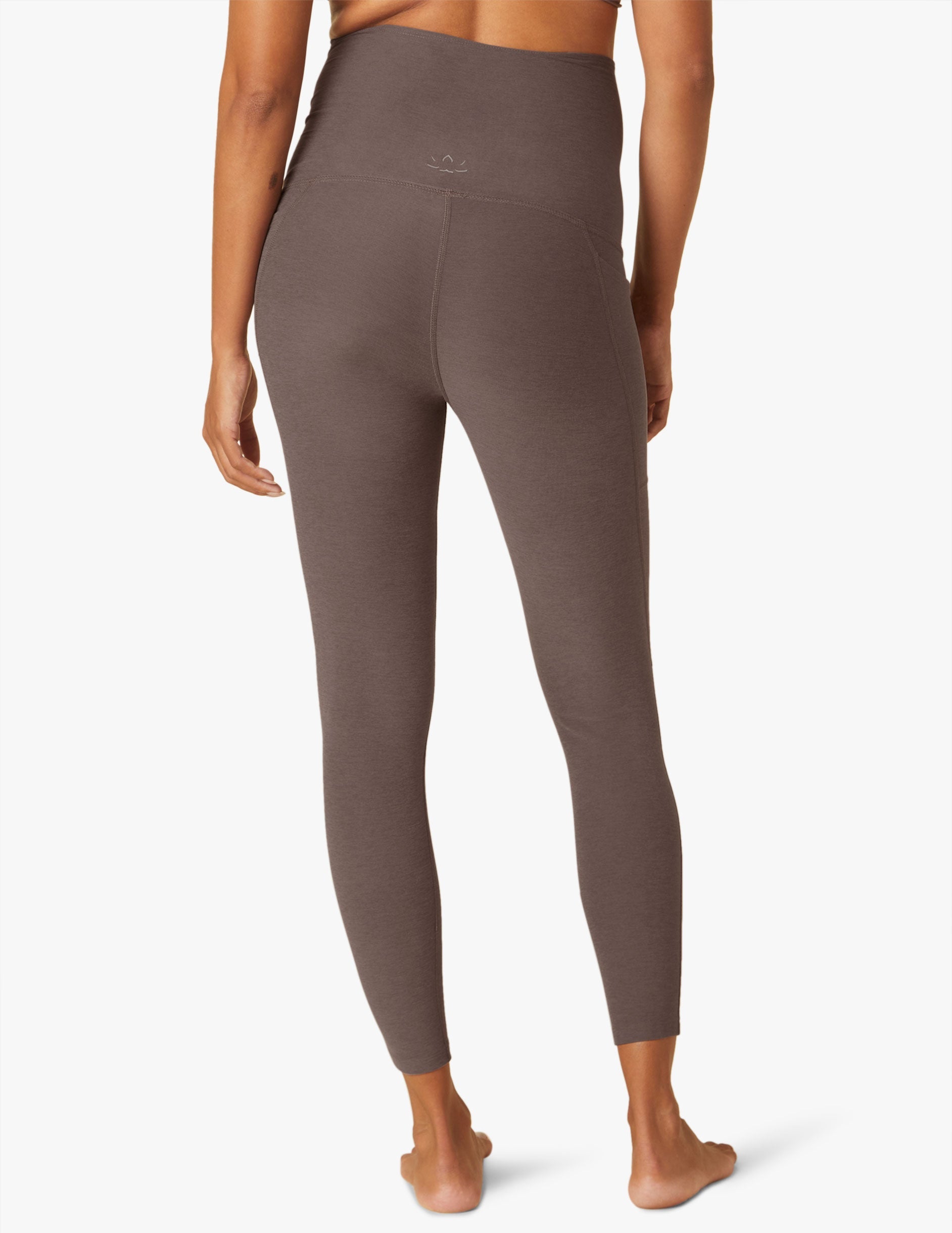 brown maternity high waisted pocket legging