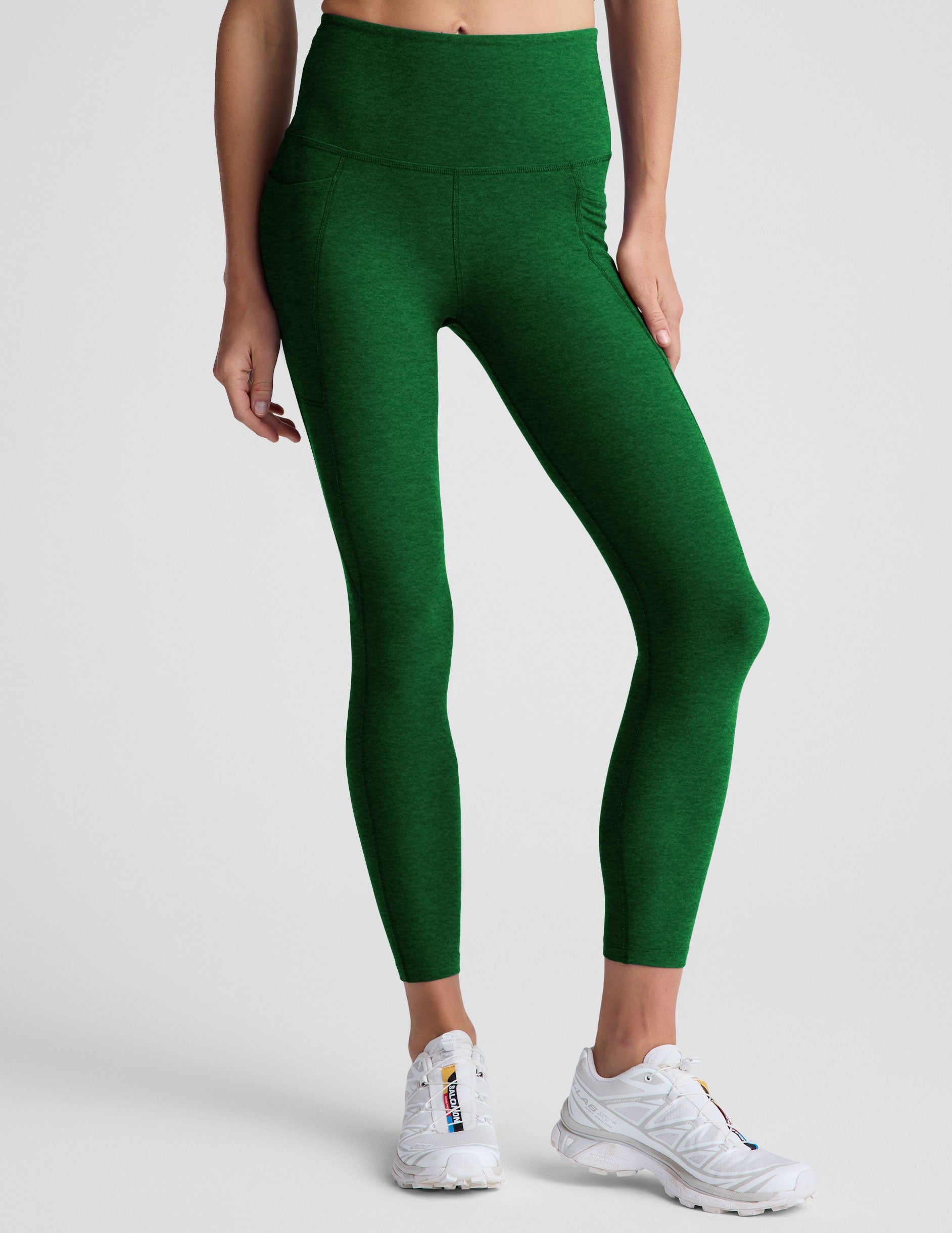 green pocket midi legging