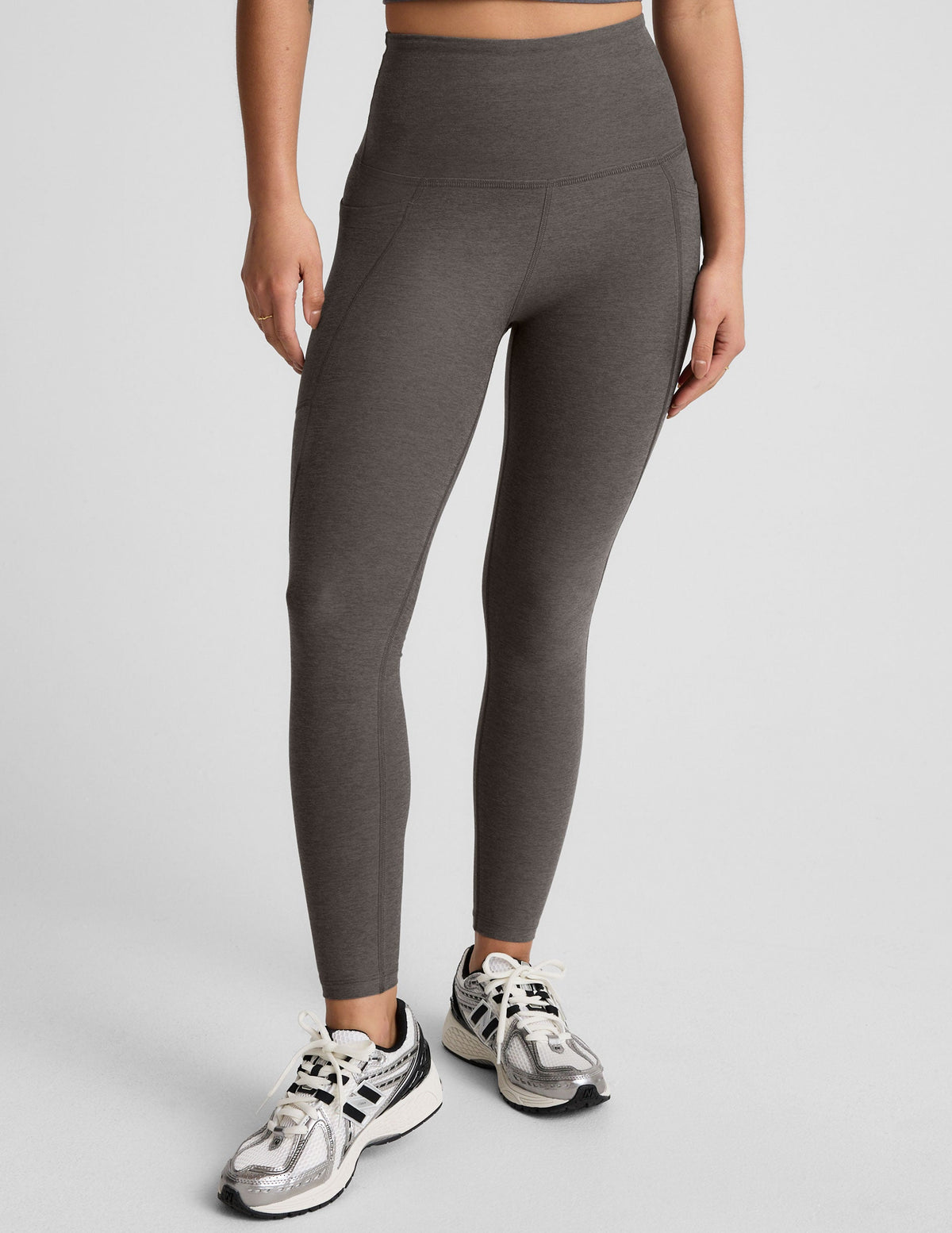 gray pocket midi legging