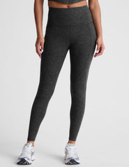 black-charcoal high-waisted midi leggings with side pockets.