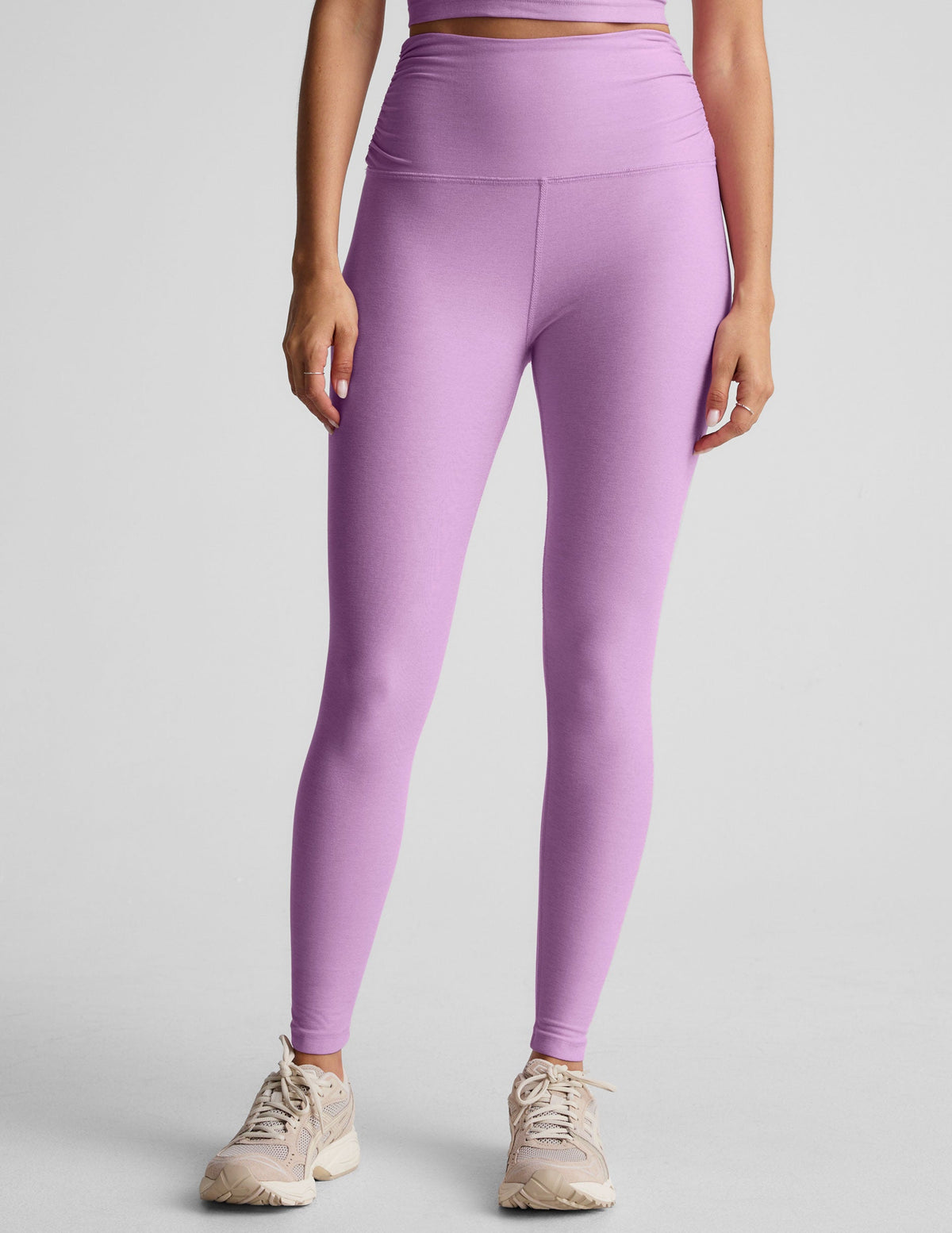purple midi leggings