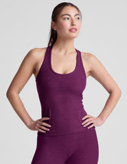 purple racerback tank top.
