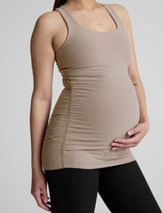 brown maternity tank top