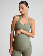 green racerback maternity tank top.
