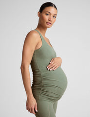 green racerback maternity tank top.
