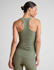green racerback maternity tank top.