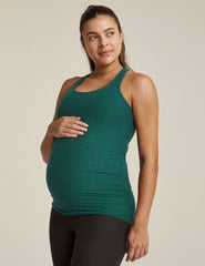 green maternity racerback tank